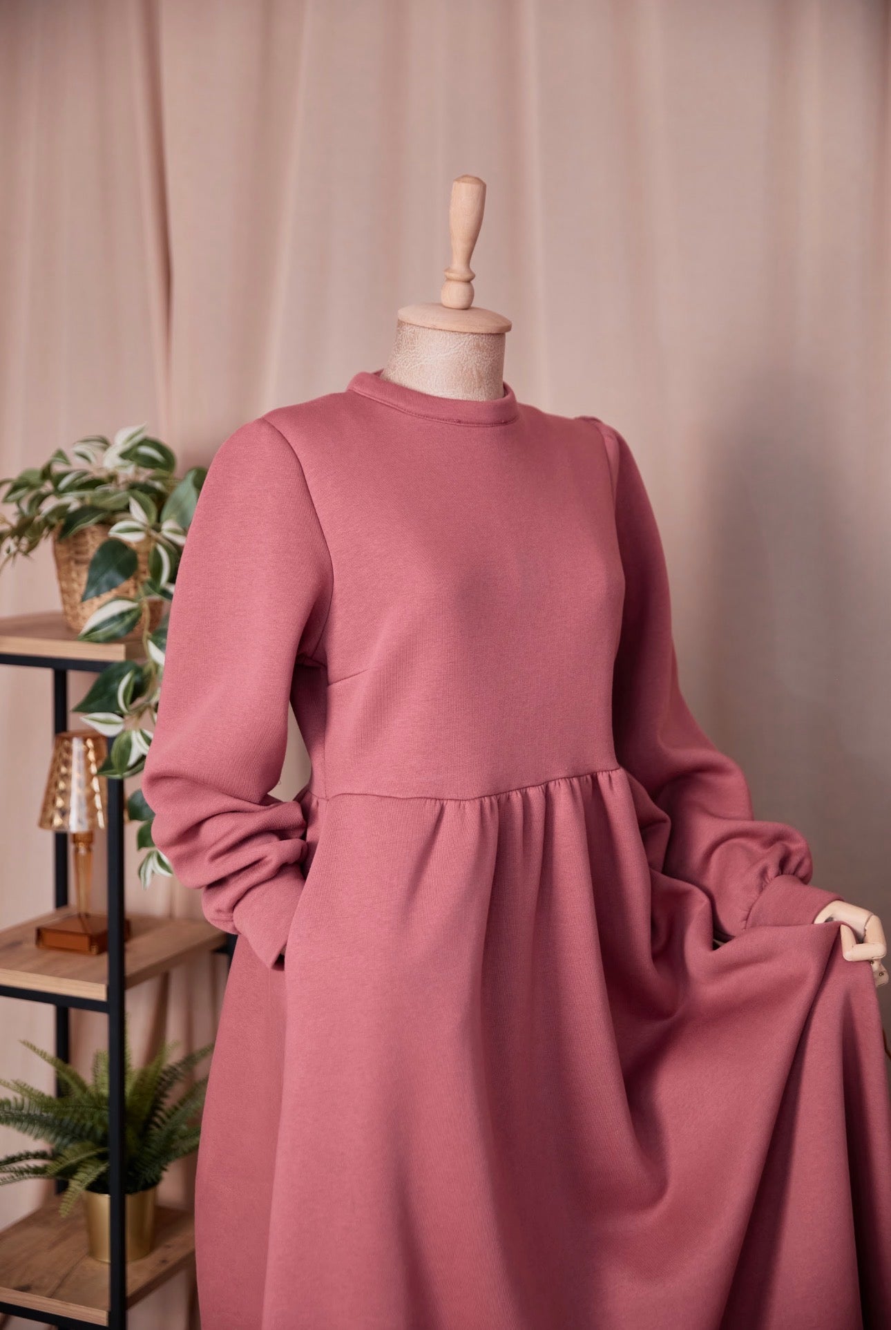 فستان شتوي مبطّن