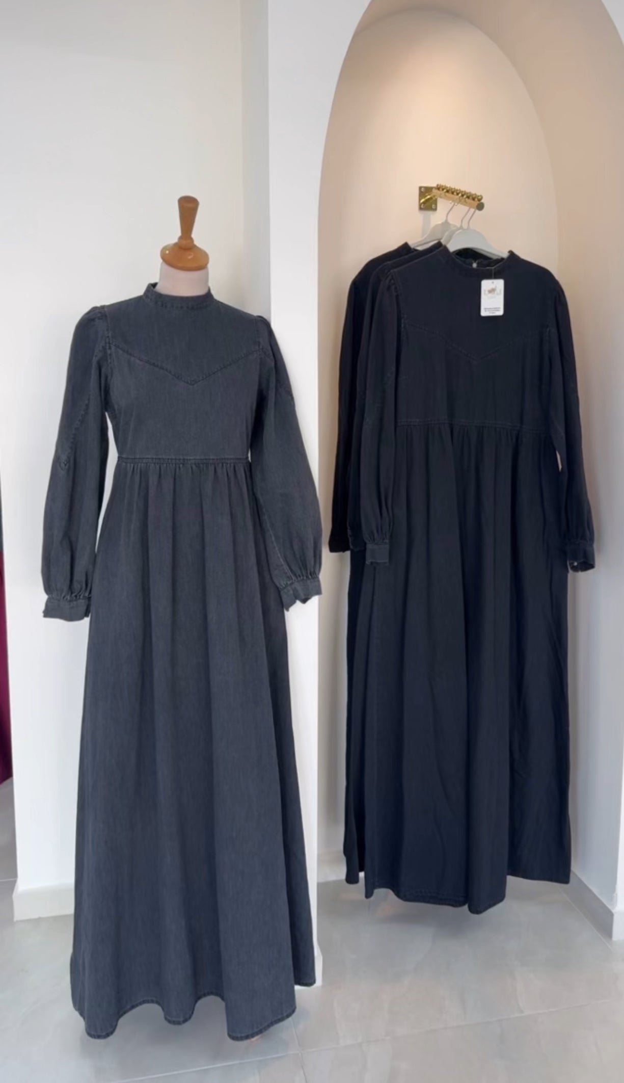 فستان جينز مسلمة - قصته كبيرة