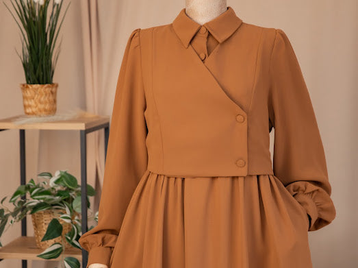 فستان تصميم جديد مع ازرار